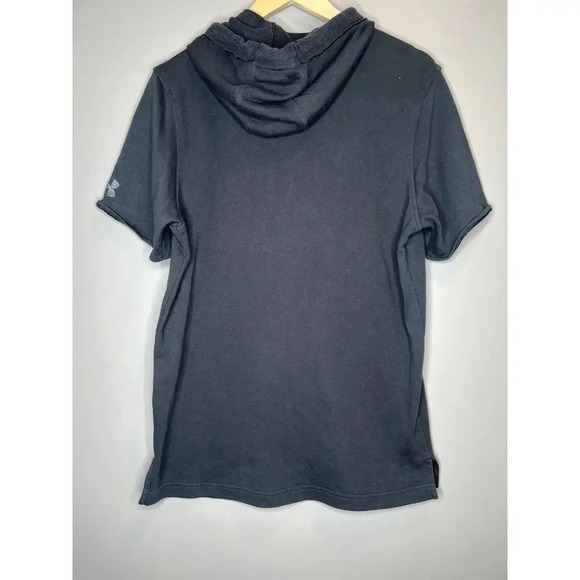 Under Armour Project Rock Terry Bull Short Sleeve Hoodie Pullover Mens Medium - Picture 5 of 6